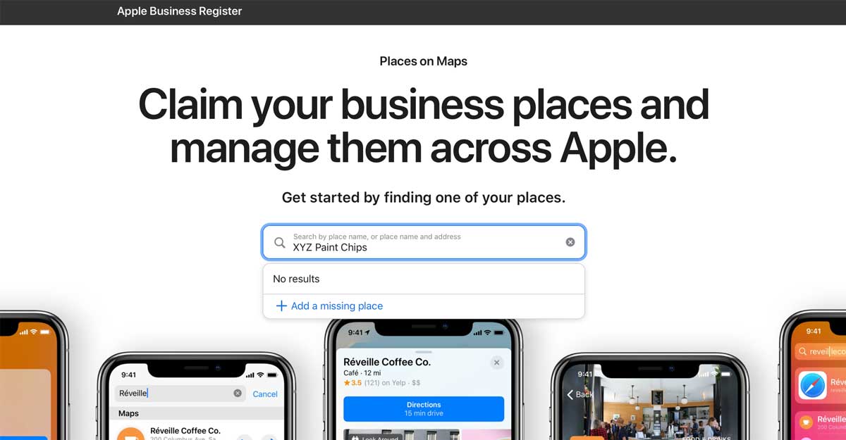 apple claim listing business not found