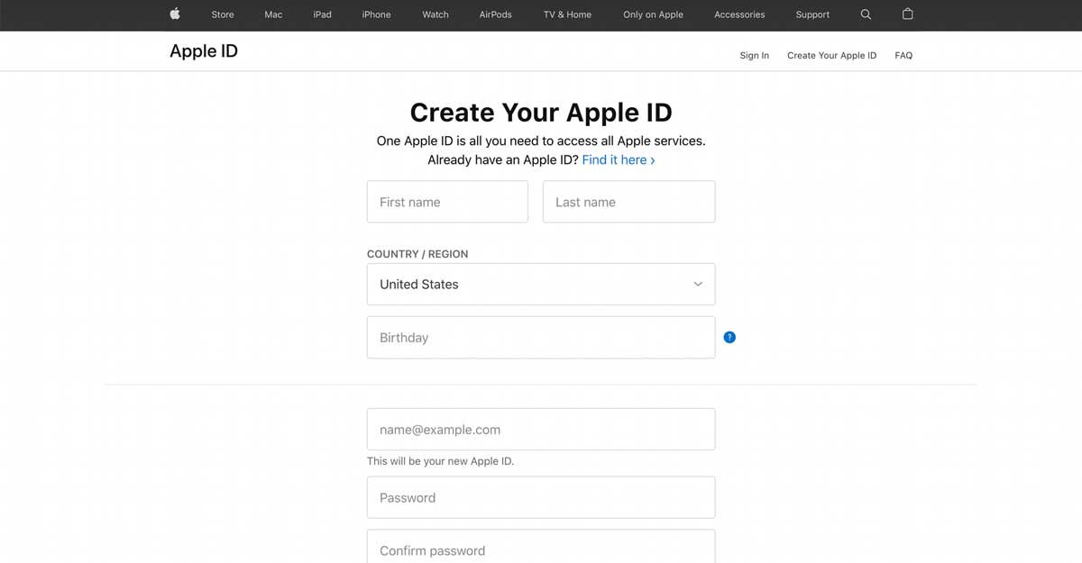 claim apple listing create appleID
