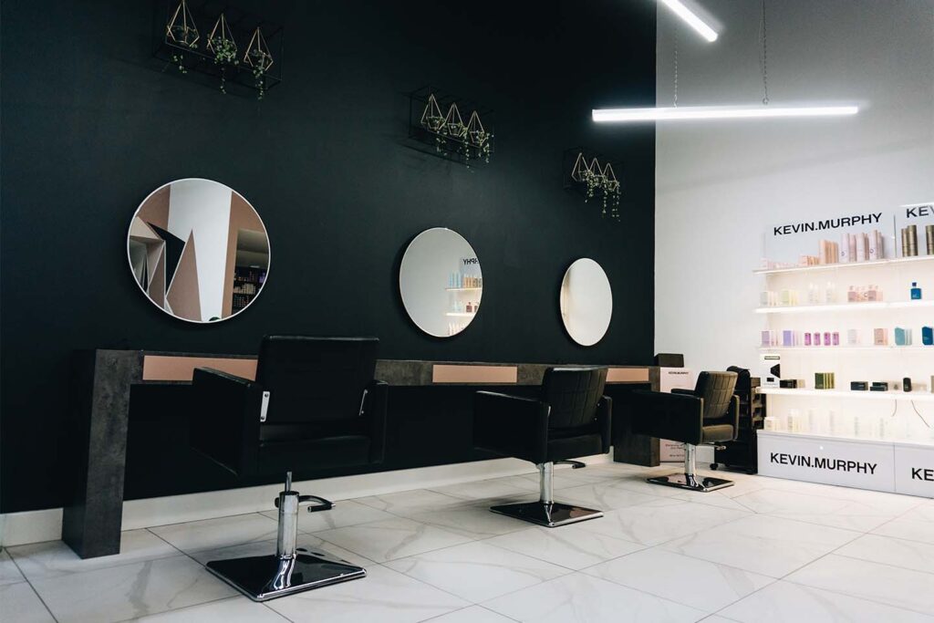 inside a salon during off hours - a solid salon marketing plan keeps your salon busy at all times